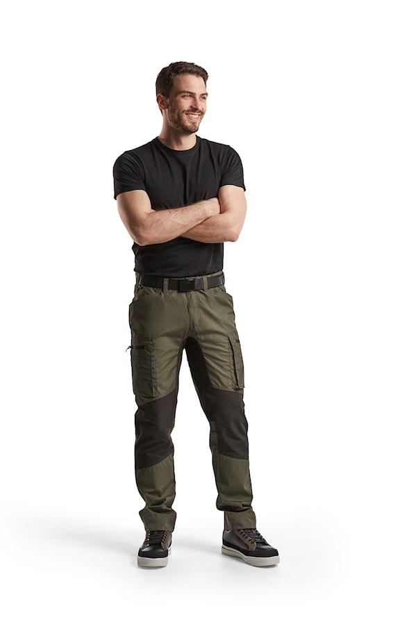 Blåkläder Service Buks med stretch Army Grøn/Sort - C46