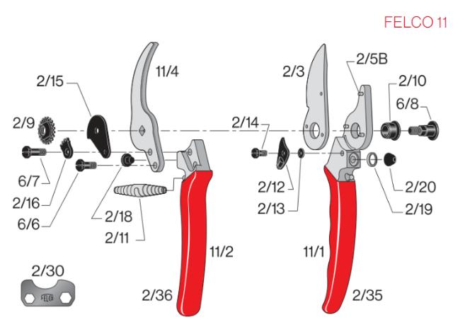 Felco 2/92 Komplet Tommelfingerlås med Plade