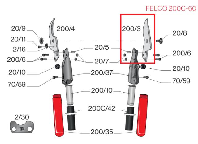 Felco 200/3 Skær