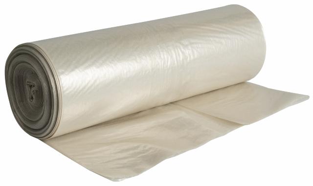 Container affaldssæk i transparent plast, passer i en 180 liter affaldscontainer