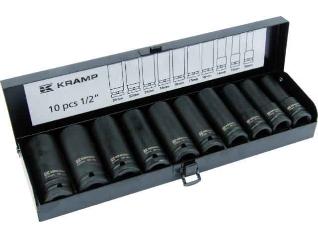 1/2' Lange Slagtoppesæt 10 Dele