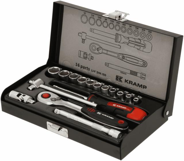 Topnøglesæt 1/4' 16 Dele 5/32' - 1/2'