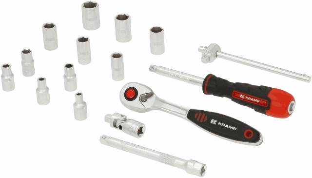 Topnøglesæt 1/4' 16 Dele 5/32' - 1/2'