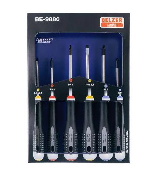 Bahco BE-9886 Skruetrækkersæt Lige/PH/PZ