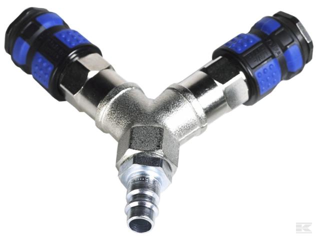 Y-stykke med 2 koblinger +1nippel 