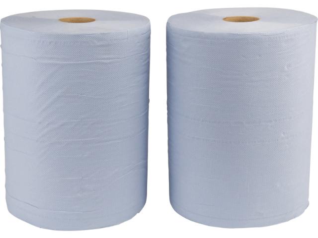 Aftørringspapir Blå 2 ruller 2 lag
