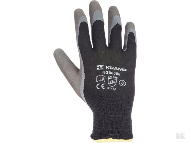 Kramp Vinterhandske Latex Dyppet - 8