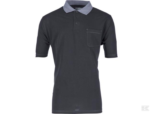 Kramp Original Polo T-shirt Sort/Grå, så længe lager haves