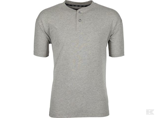 Kramp Technical T-Shirt med knapper Grå, så længe lager haves