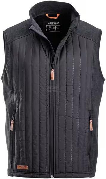 Active Herre Hybrid/Fleece Vest Koksgrå - L
