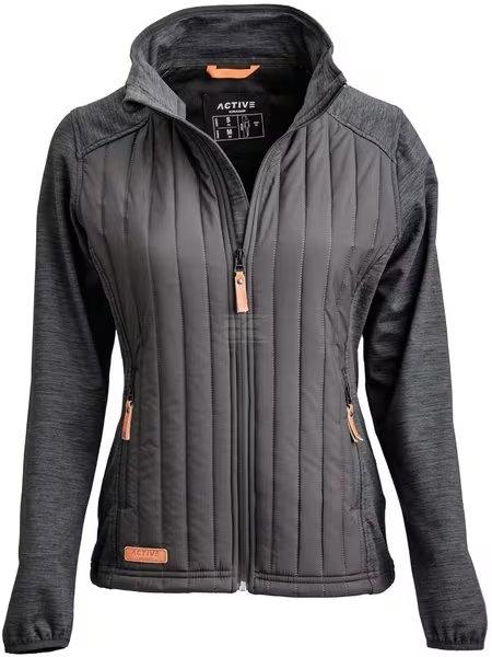 Active Dame Hybrid/Fleece Jakke Koksgrå - L