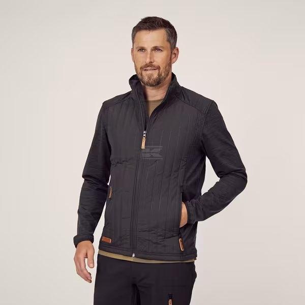 Active Herre Hybrid/Fleecejakke Koksgrå - L