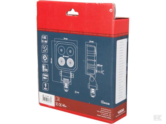 Kramp LED blå Sprøjtelygtesæt m/ Ledning