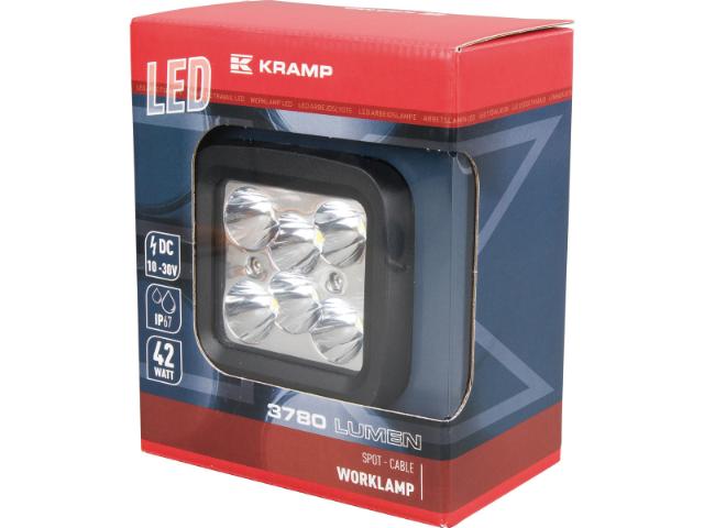Kramp LED Arbejdslygte Spot 3780 Lumen m/ Ledning