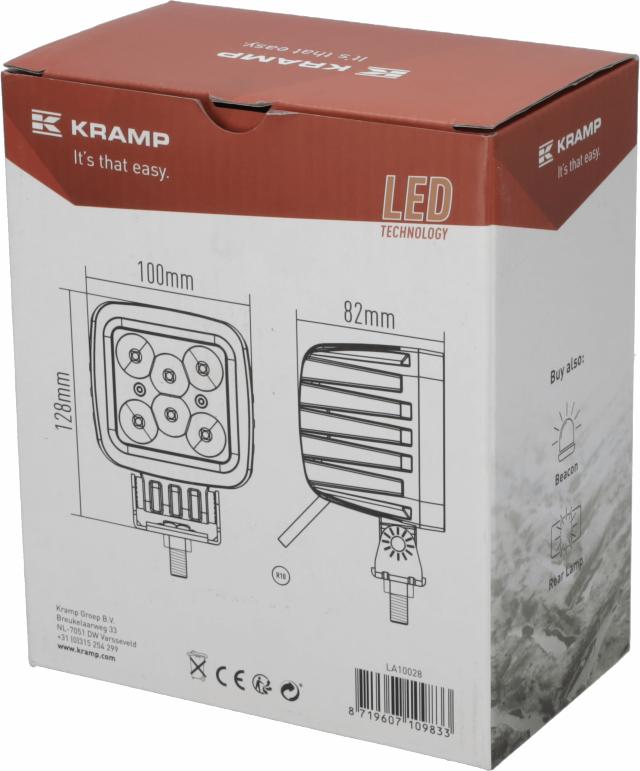 Kramp LED Arbejdslygte Flood 3780 Lumen m/ Ledning