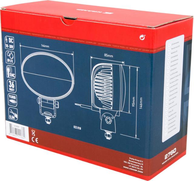 Kramp LED Arbejdslygte 2760 Lumen 24W Nærområde