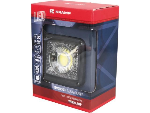 Kramp LED Arbejdslygte Flood 2500 Lumen m/ Deutsch stik