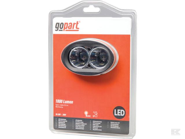 GoPart LED Arbejdslygte 1800 Lumen Nærområde