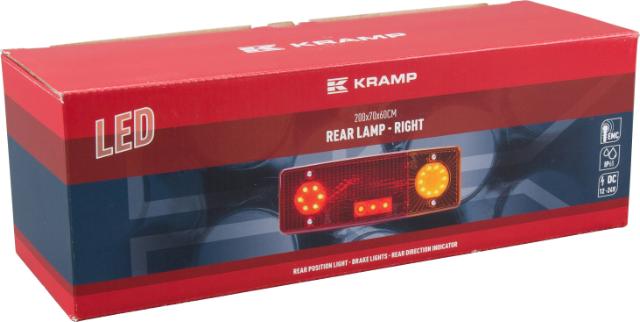 Kramp LED baglygte højre