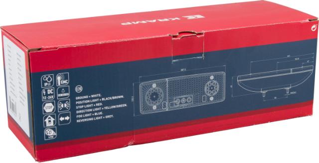 Kramp LED baglygte 12-24V venstre