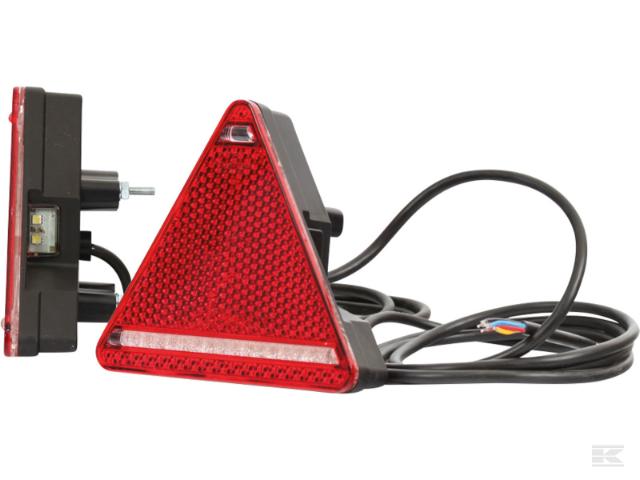 Kramp LED baglygte med trekant venstre