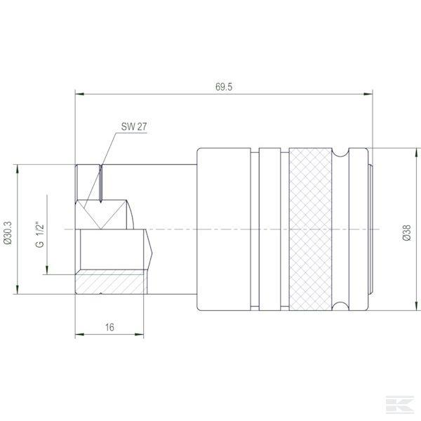 GoPart Lynkobling Hun 1/2'