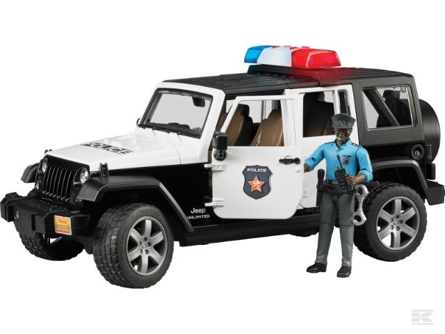 Bruder 02526 politibil Jeep Wrangler Rubicon inkl. politimand