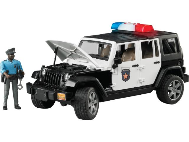 Bruder 02526 politibil Jeep Wrangler Rubicon inkl. politimand