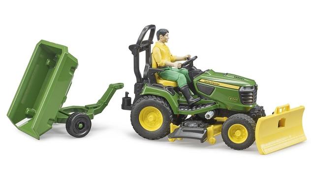 Bruder 62104 John Deere Havetraktor med Anhænger og Gartner