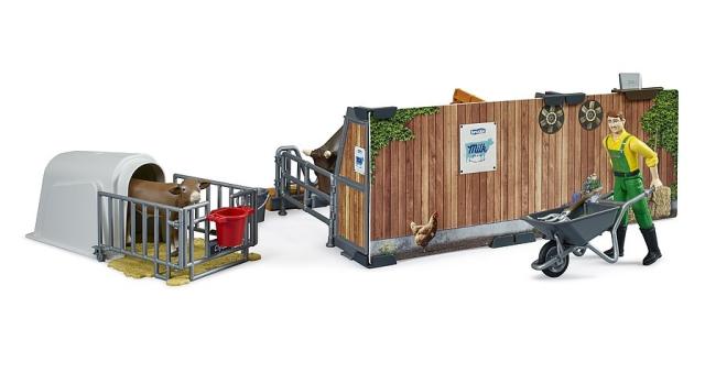 Bruder 62611 Kvæglade med Bondemand