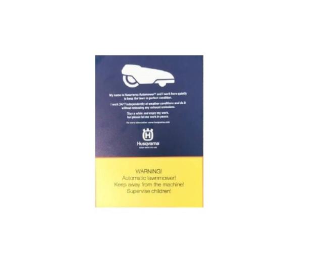 Husqvarna Automower Skilt DK  1 stk.