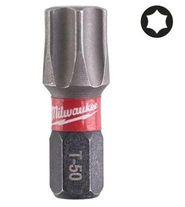 MILWAUKEE SHOCKWAVE™ IMPACT DUTY skruebits TX50 x 25MM, 2 Stk.