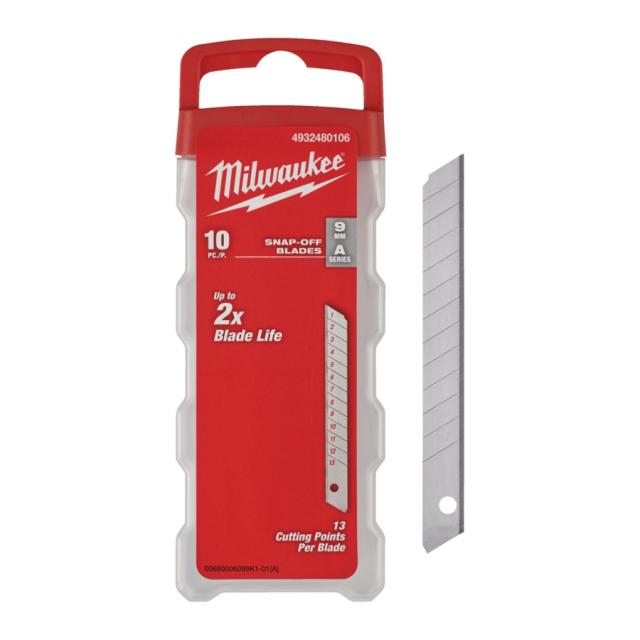 Milwaukee Knæk-af knivblade 18mm, 10 stk. 