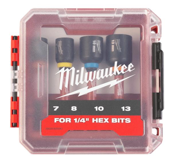 Milwaukee Shockwave Magnetisk Hexskruetrækker, 4 stk.