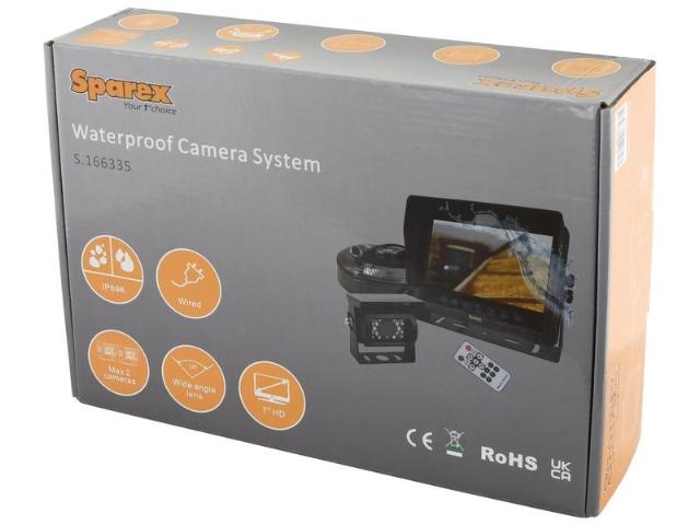 Sparex Kamerasystem m/ 20m Kabel, 1 Kamera og Monitor 7' (Vandtæt)