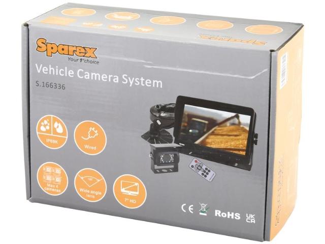 Sparex Kamerasystem m/ 20m Kabel, 1 Kamera og Monitor 7' (Touch)